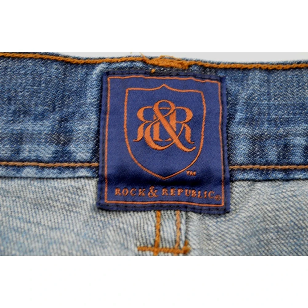 ROCK & REPUBLIC Riptide Straight Leg Denim Jeans Men's 36 x‎ 32 Inseam 31.5